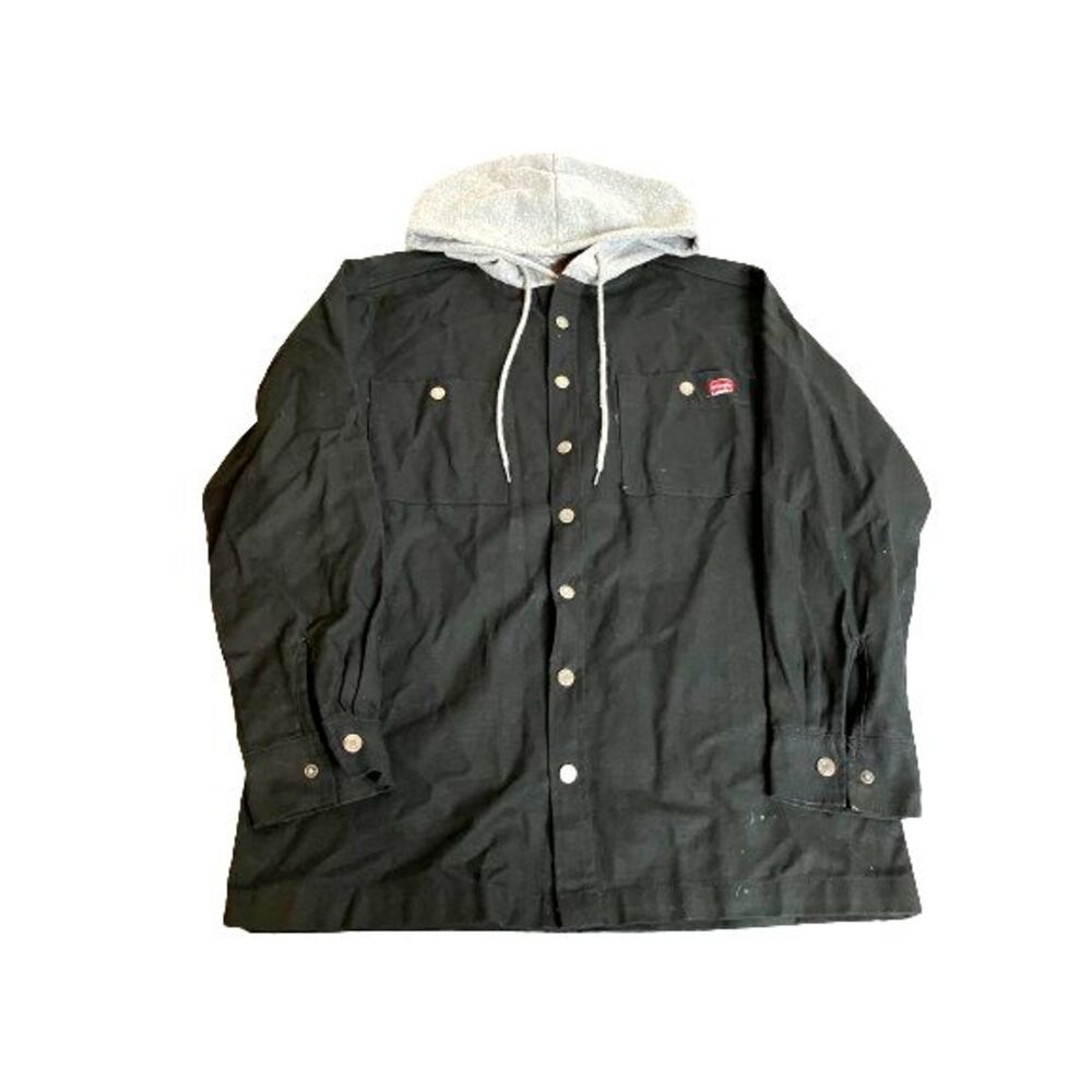 Wrangler Workwear Jacket Adult Small Black Snaps‎ Hoodie Sweater Outdoor Mens